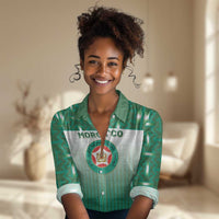 Custom Morocco Football Women Casual Shirt 1994 Retro Green Version - Wonder Print Shop
