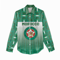 Custom Morocco Football Women Casual Shirt 1994 Retro Green Version - Wonder Print Shop
