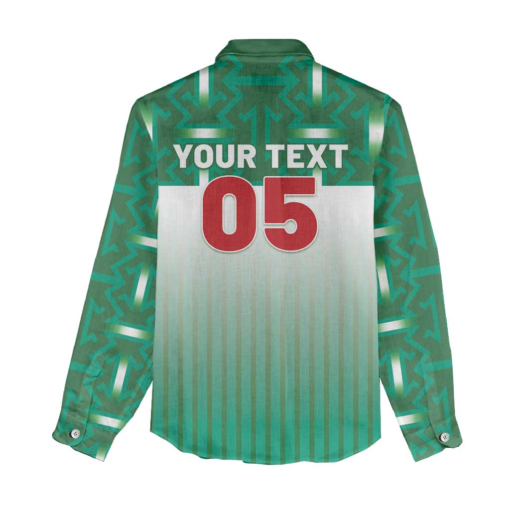 Custom Morocco Football Women Casual Shirt 1994 Retro Green Version - Wonder Print Shop
