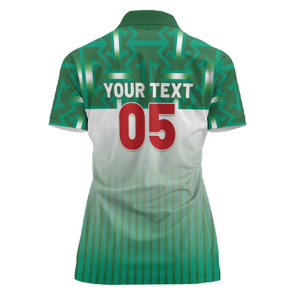 Custom Morocco Football Women Polo Shirt 1994 Retro Green Version LT05