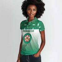 Custom Morocco Football Women Polo Shirt 1994 Retro Green Version LT05