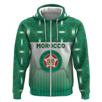 Custom Morocco Football Zip Hoodie 1994 Retro Green Version - Wonder Print Shop