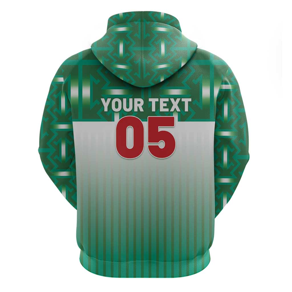 Custom Morocco Football Zip Hoodie 1994 Retro Green Version - Wonder Print Shop