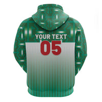 Custom Morocco Football Zip Hoodie 1994 Retro Green Version - Wonder Print Shop