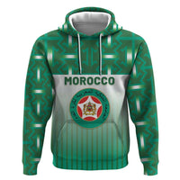 Custom Morocco Football Zip Hoodie 1994 Retro Green Version - Wonder Print Shop