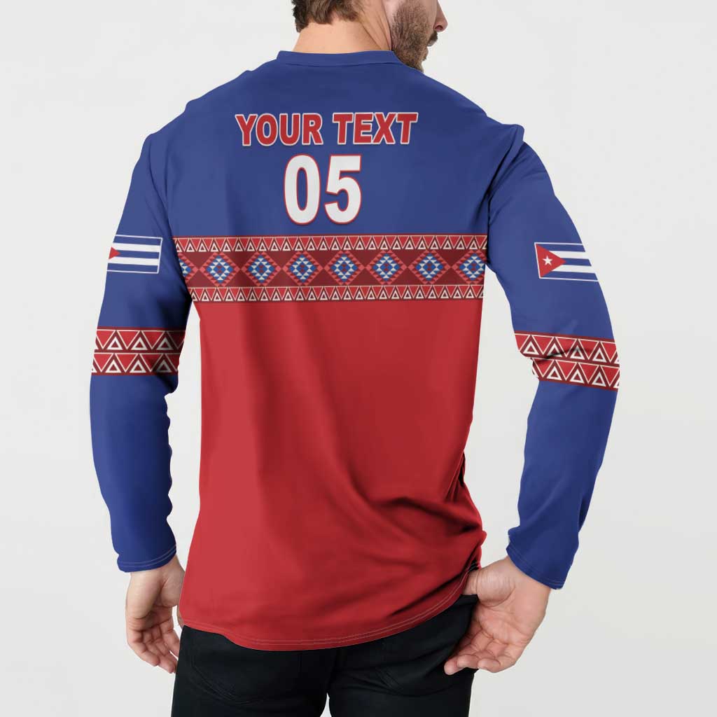 Custom Cuba Baseball Button Sweatshirt Special Version