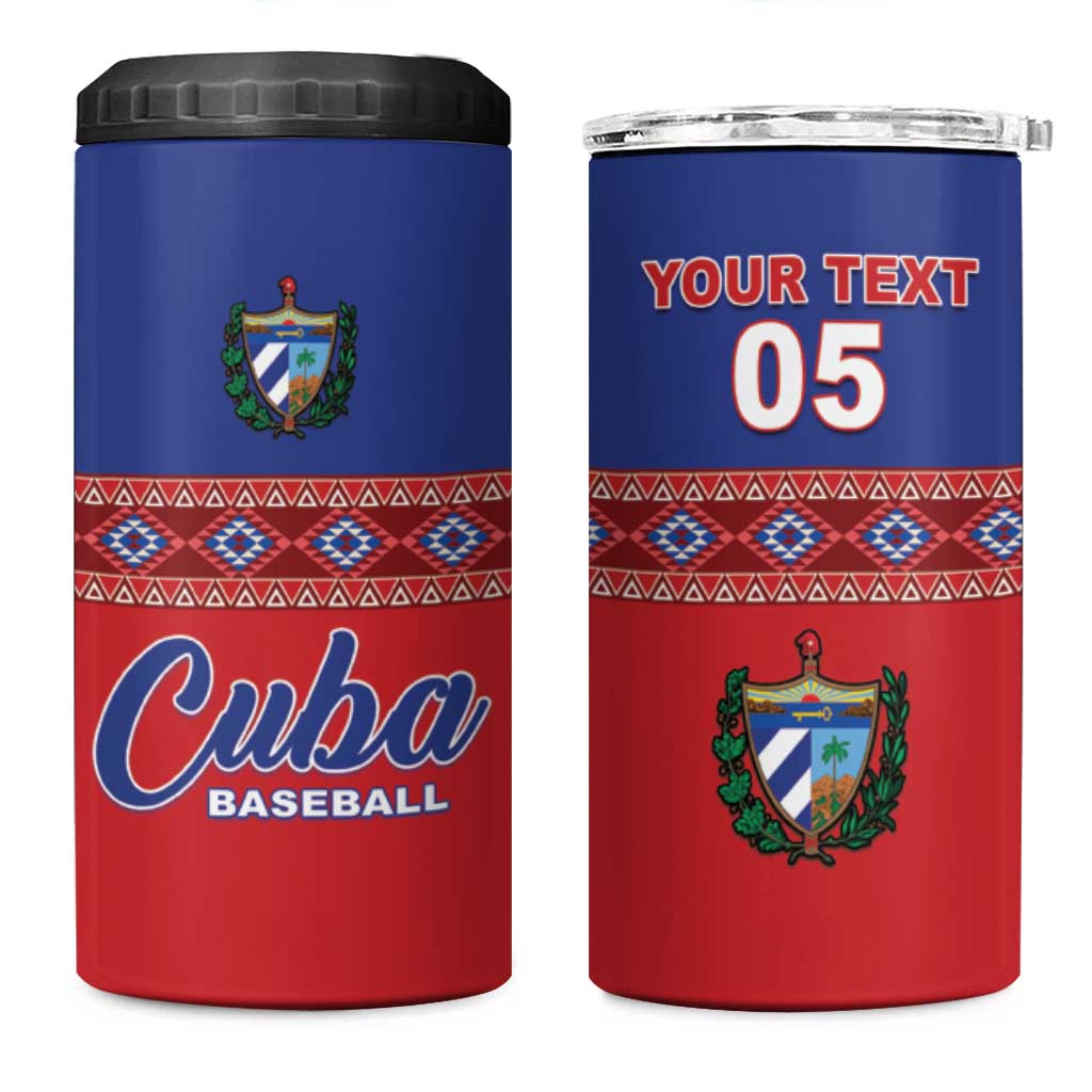 Custom Cuba Baseball 4 in 1 Can Cooler Tumbler Special Version