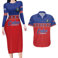 Custom Cuba Baseball Couples Matching Long Sleeve Bodycon Dress and Hawaiian Shirt Special Version