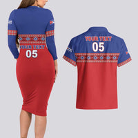 Custom Cuba Baseball Couples Matching Long Sleeve Bodycon Dress and Hawaiian Shirt Special Version