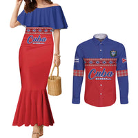 Custom Cuba Baseball Couples Matching Mermaid Dress and Long Sleeve Button Shirt Special Version