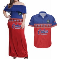 Custom Cuba Baseball Couples Matching Off Shoulder Maxi Dress and Hawaiian Shirt Special Version