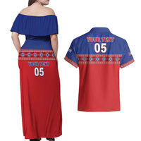 Custom Cuba Baseball Couples Matching Off Shoulder Maxi Dress and Hawaiian Shirt Special Version