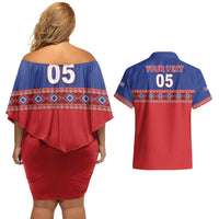 Custom Cuba Baseball Couples Matching Off Shoulder Short Dress and Hawaiian Shirt Special Version