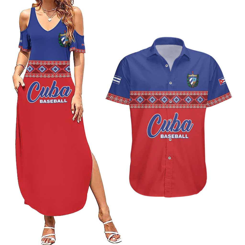 Custom Cuba Baseball Couples Matching Summer Maxi Dress and Hawaiian Shirt Special Version