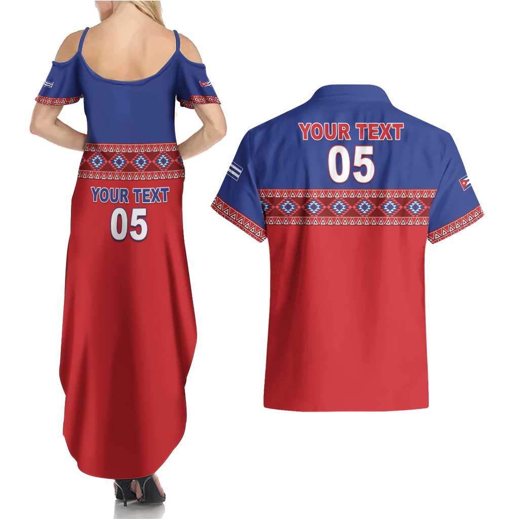 Custom Cuba Baseball Couples Matching Summer Maxi Dress and Hawaiian Shirt Special Version