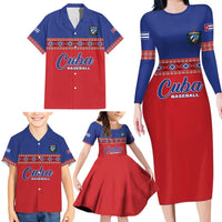 Custom Cuba Baseball Family Matching Long Sleeve Bodycon Dress and Hawaiian Shirt Special Version