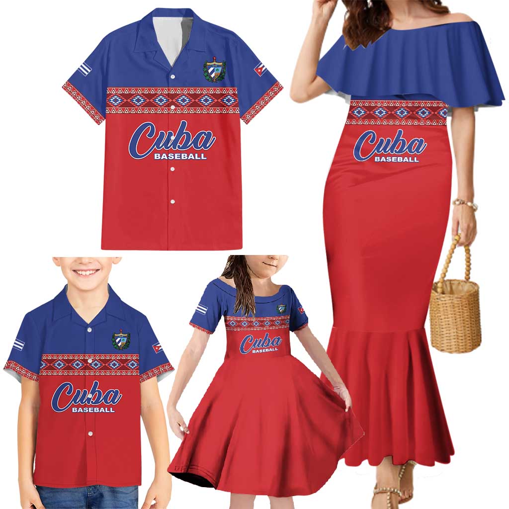 Custom Cuba Baseball Family Matching Mermaid Dress and Hawaiian Shirt Special Version