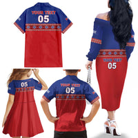 Custom Cuba Baseball Family Matching Off The Shoulder Long Sleeve Dress and Hawaiian Shirt Special Version