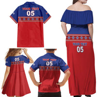 Custom Cuba Baseball Family Matching Off Shoulder Maxi Dress and Hawaiian Shirt Special Version