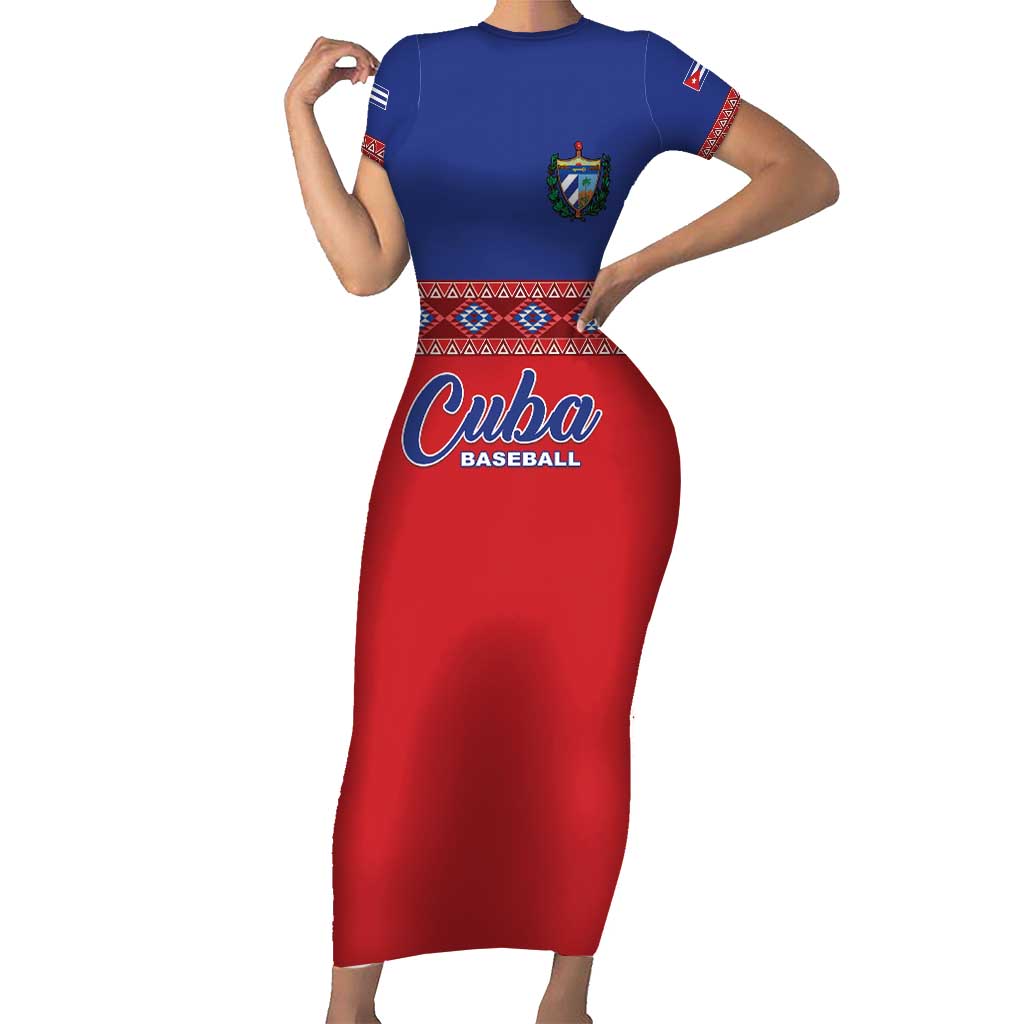 Custom Cuba Baseball Family Matching Short Sleeve Bodycon Dress and Hawaiian Shirt Special Version