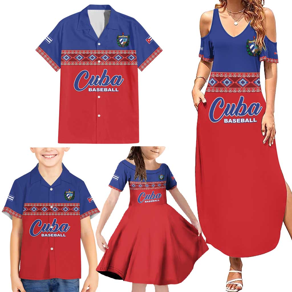 Custom Cuba Baseball Family Matching Summer Maxi Dress and Hawaiian Shirt Special Version