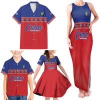 Custom Cuba Baseball Family Matching Tank Maxi Dress and Hawaiian Shirt Special Version