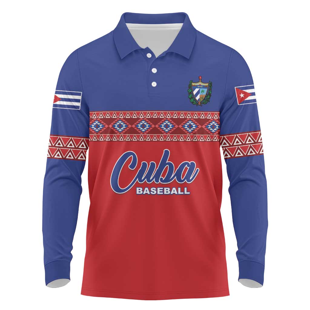Custom Cuba Baseball Long Sleeve Polo Shirt Special Version