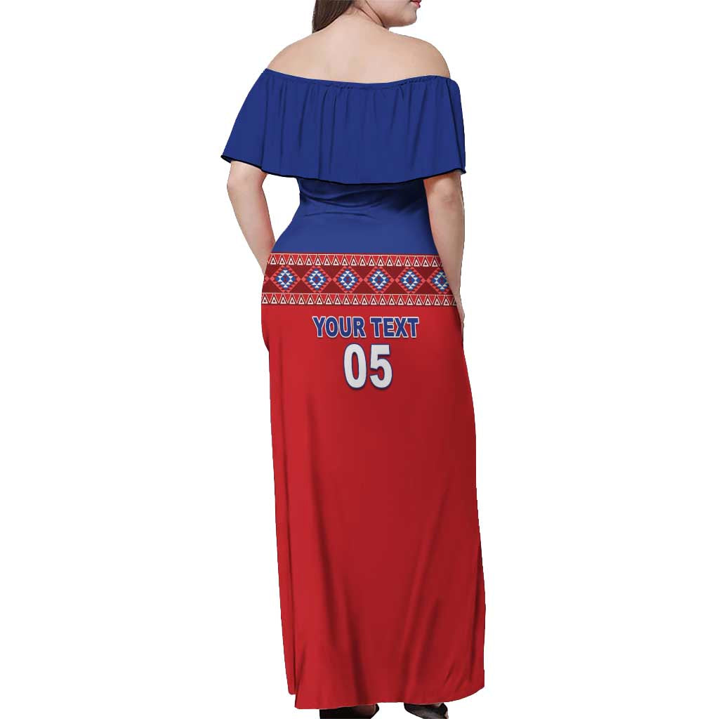 Custom Cuba Baseball Off Shoulder Maxi Dress Special Version