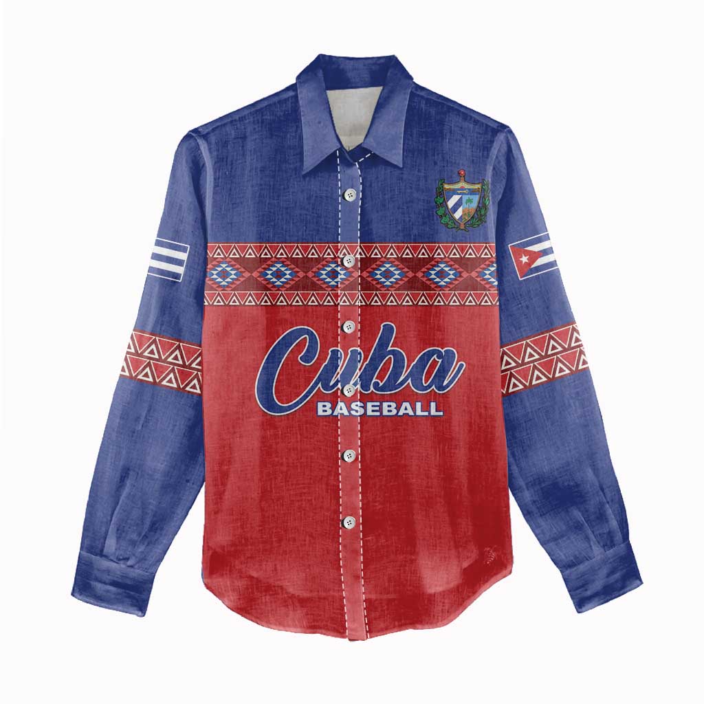 Custom Cuba Baseball Women Casual Shirt Special Version