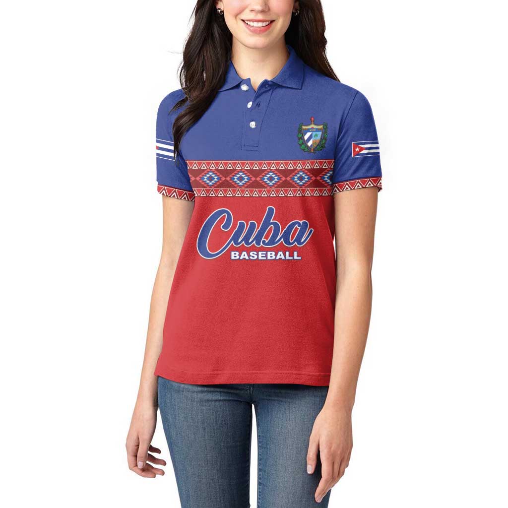 Custom Cuba Baseball Women Polo Shirt Special Version