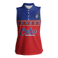 Custom Cuba Baseball Women Sleeveless Polo Shirt Special Version