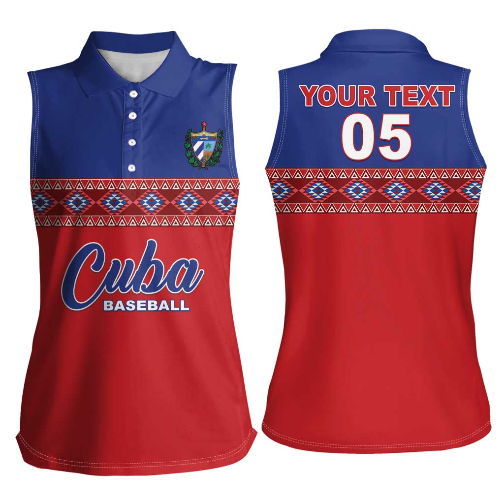 Custom Cuba Baseball Women Sleeveless Polo Shirt Special Version
