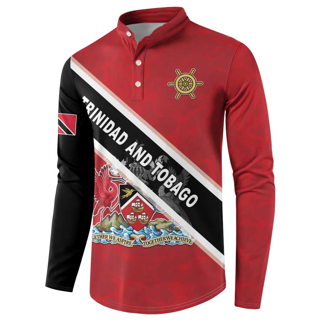 Personalized Trinidad and Tobago Button Sweatshirt Coat Of Arms Flag Style