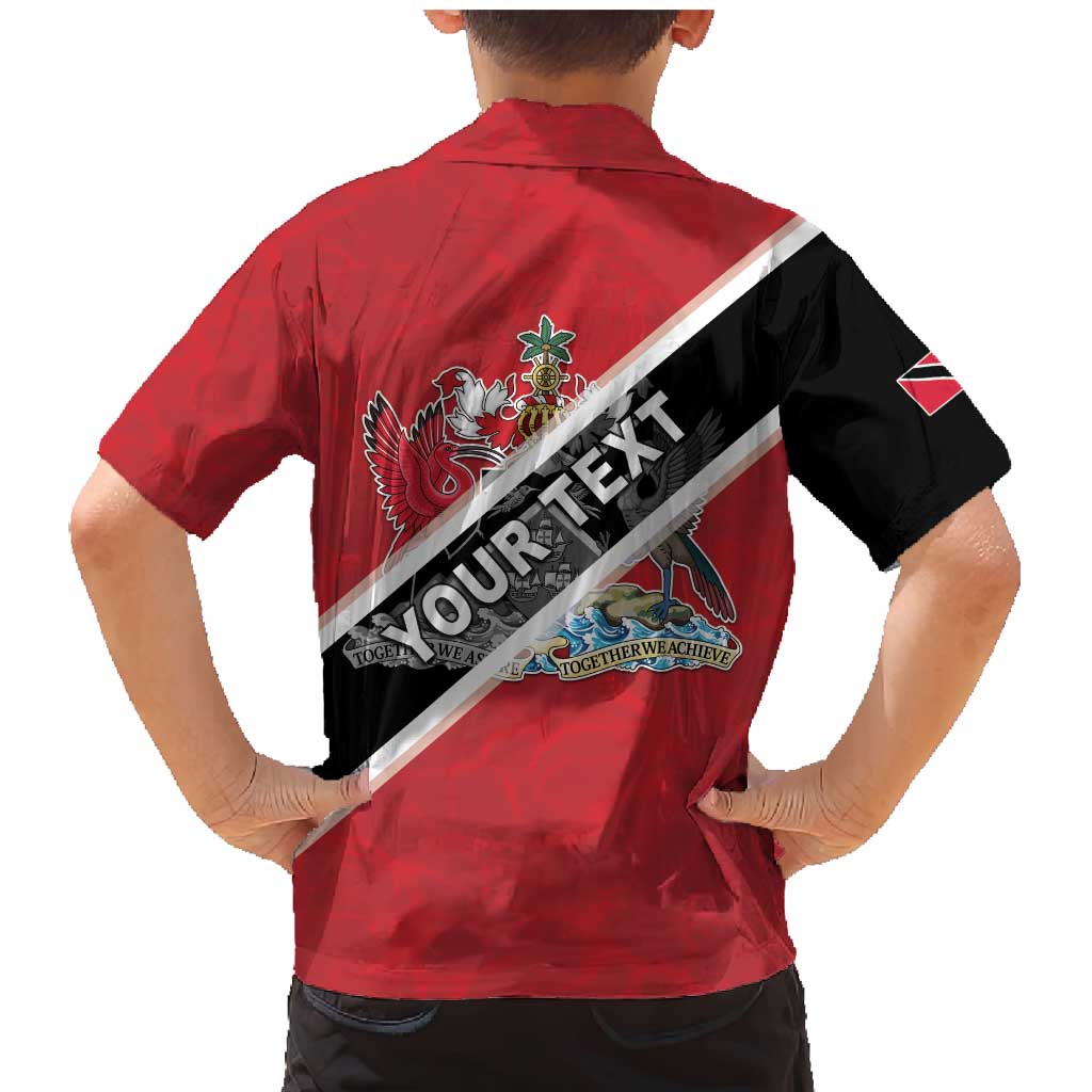 Personalized Trinidad and Tobago Family Matching Mermaid Dress and Hawaiian Shirt Coat Of Arms Flag Style