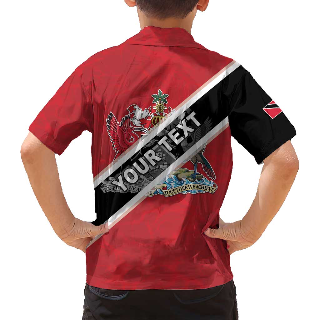 Personalized Trinidad and Tobago Family Matching Puletasi and Hawaiian Shirt Coat Of Arms Flag Style