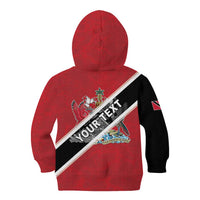 Personalized Trinidad and Tobago Kid Hoodie Coat Of Arms Flag Style