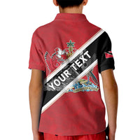 Personalized Trinidad and Tobago Kid Polo Shirt Coat Of Arms Flag Style