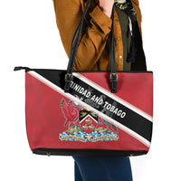 Trinidad and Tobago Leather Tote Bag Coat Of Arms Flag Style