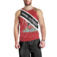 Personalized Trinidad and Tobago Men Tank Top Coat Of Arms Flag Style