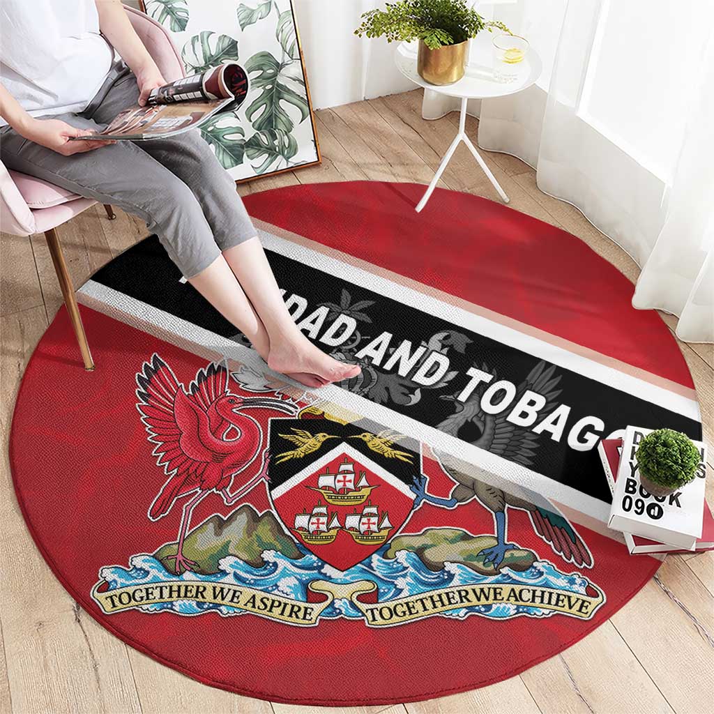 Trinidad and Tobago Round Carpet Coat Of Arms Flag Style