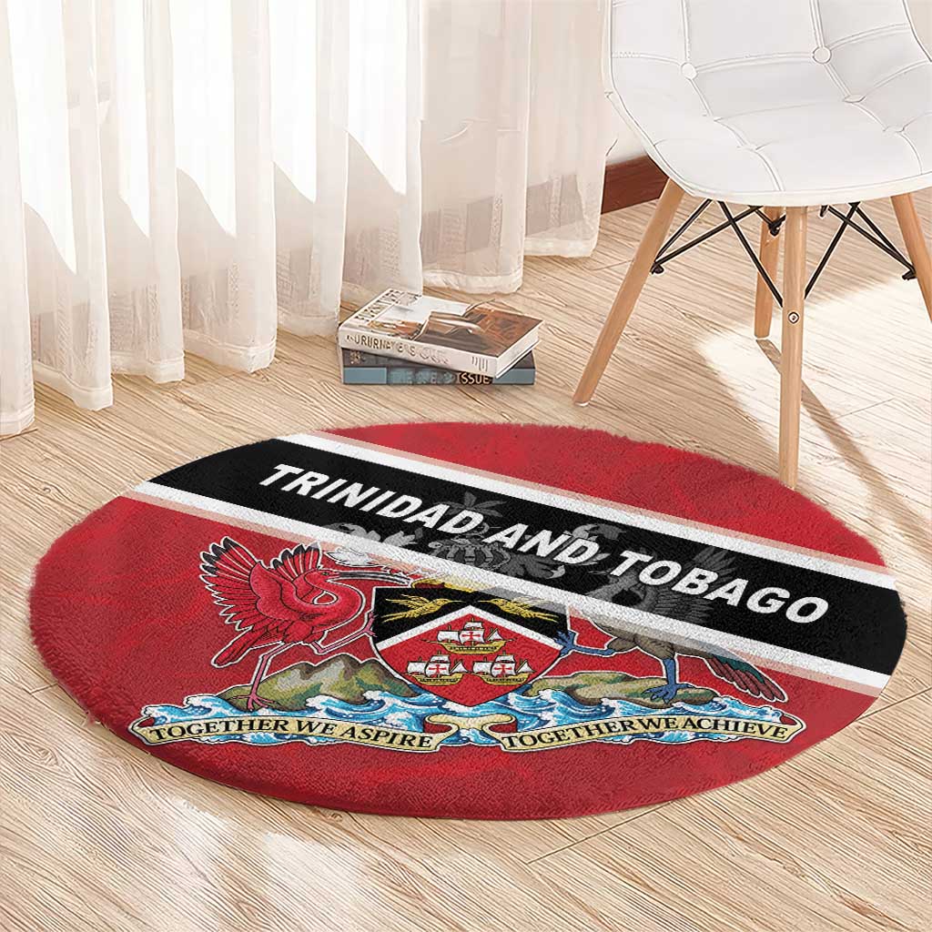 Trinidad and Tobago Round Carpet Coat Of Arms Flag Style