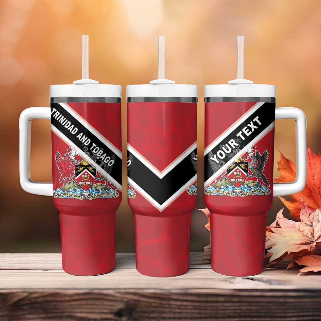 Personalized Trinidad and Tobago Tumbler With Handle Coat Of Arms Flag Style