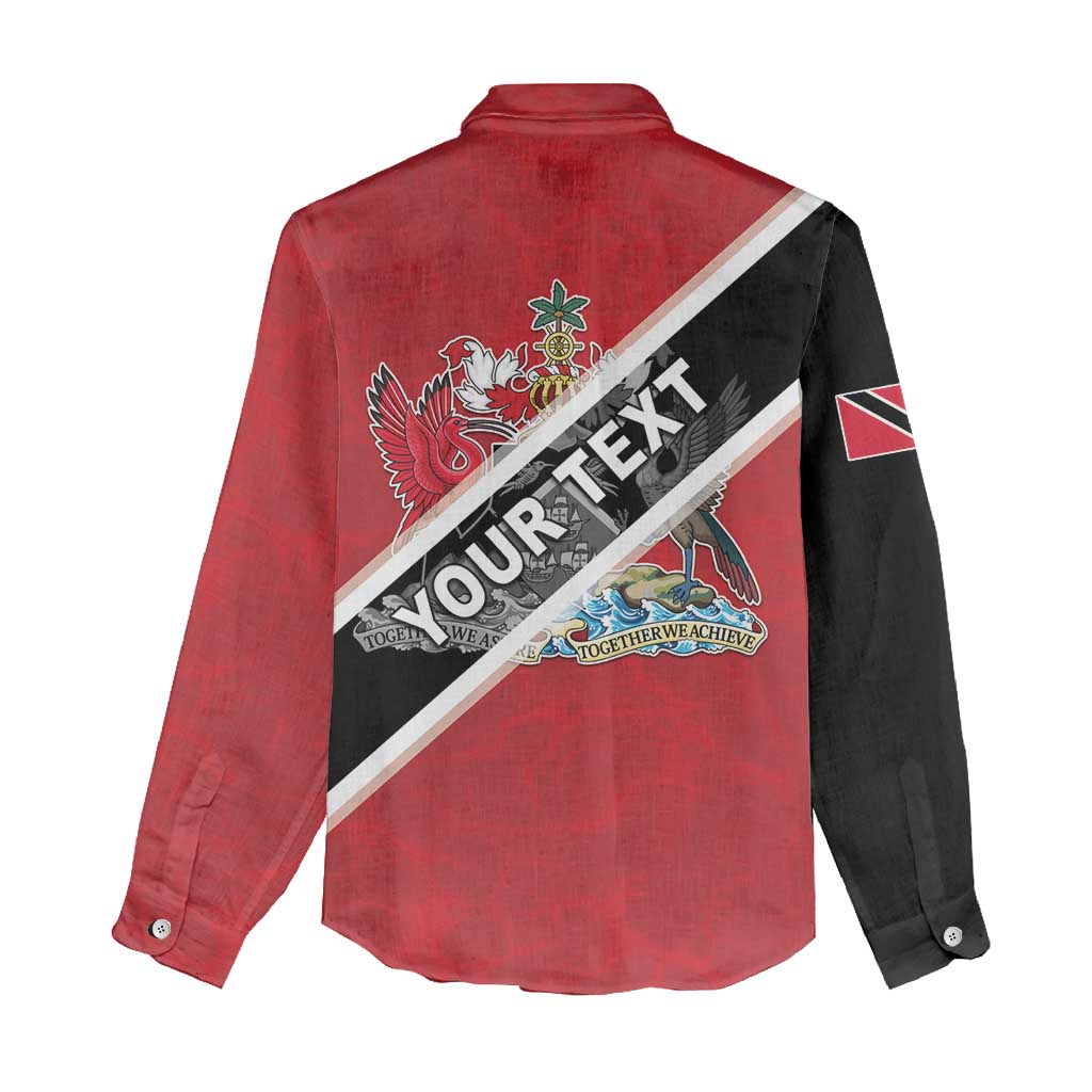 Personalized Trinidad and Tobago Women Casual Shirt Coat Of Arms Flag Style