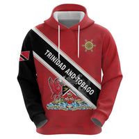 Personalized Trinidad and Tobago Zip Hoodie Coat Of Arms Flag Style
