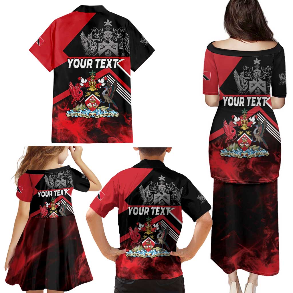 Personalized Trinidad and Tobago Family Matching Puletasi and Hawaiian Shirt Unique Style