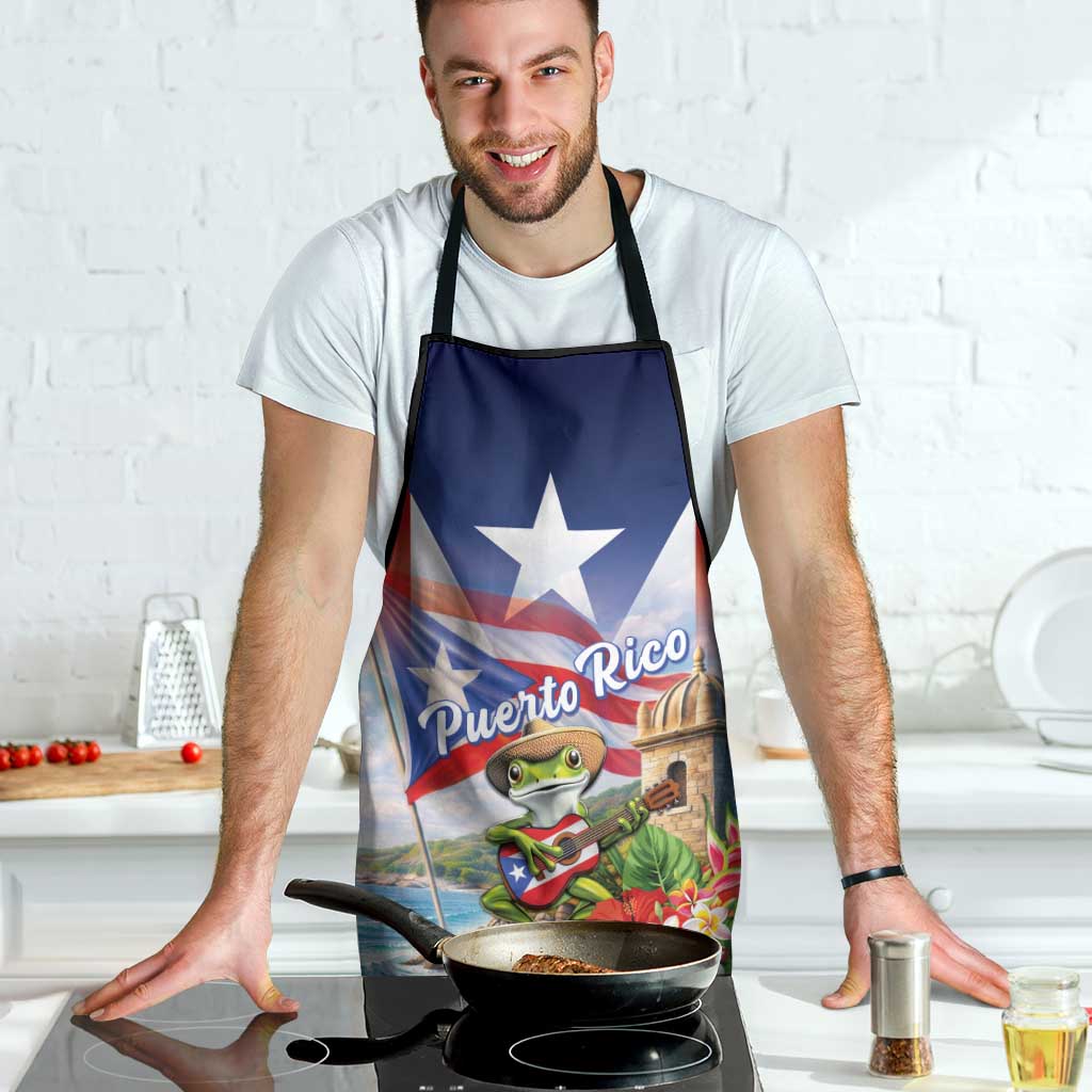 Puerto Rico Coqui Frog Apron Happy Emancipation Day