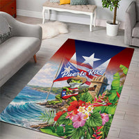Puerto Rico Coqui Frog Area Rug Happy Emancipation Day