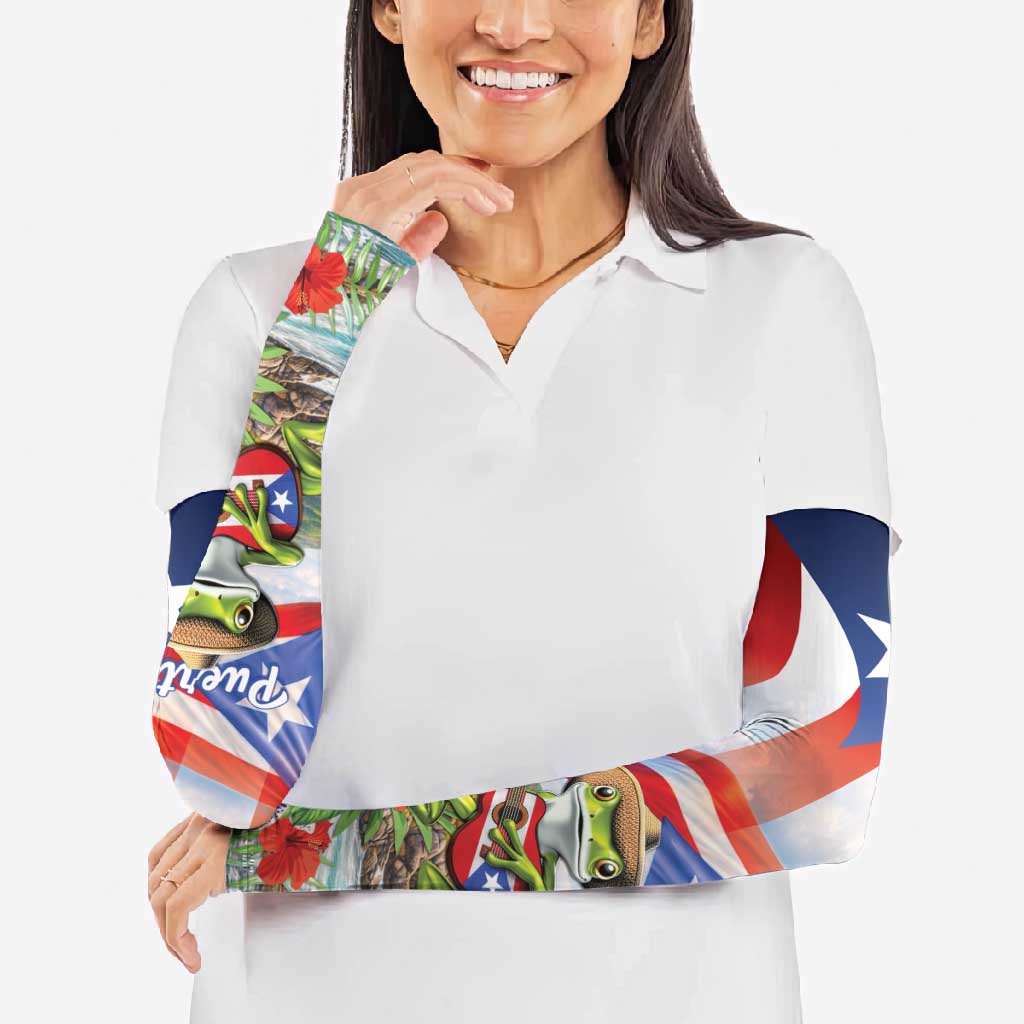 Puerto Rico Coqui Frog Arm Sleeves Happy Emancipation Day