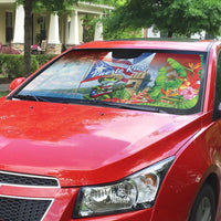 Puerto Rico Coqui Frog Auto Sun Shade Happy Emancipation Day