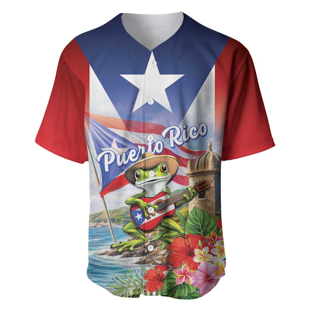 Puerto Rico Coqui Frog Baseball Jersey Happy Emancipation Day